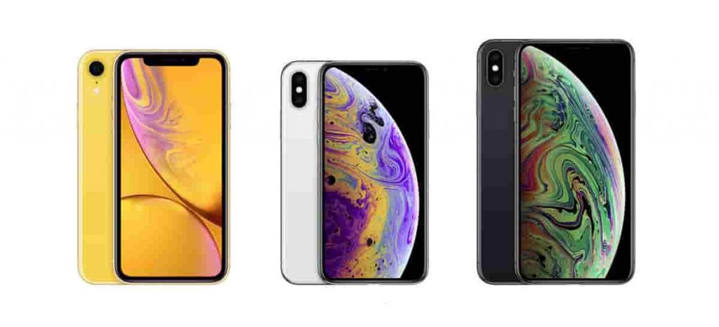 iPhone XS, iPhone XS Max, and iPhone XR