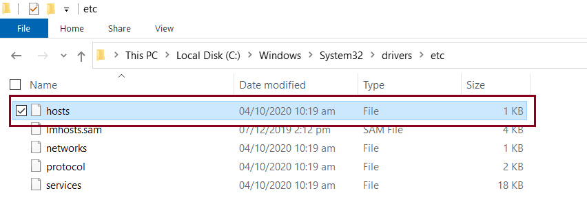 Unblock the site by resetting the Hosts file