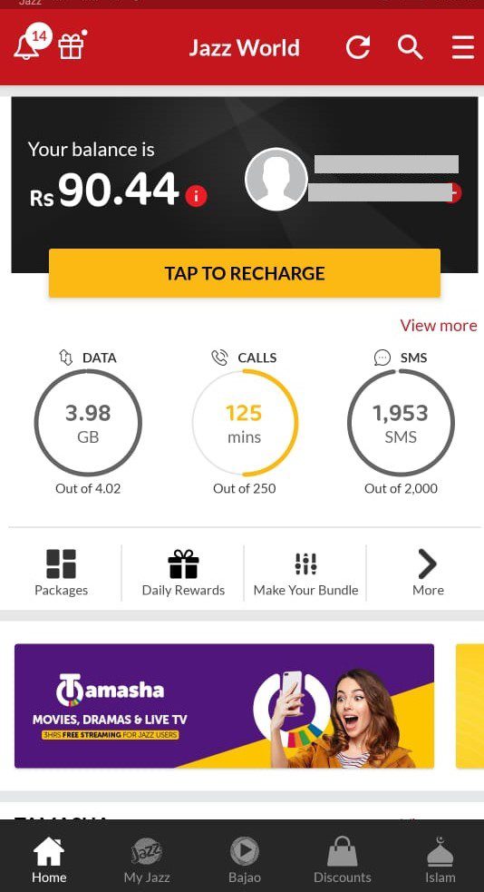  Install Jazz World app for Jazz balance inquiry