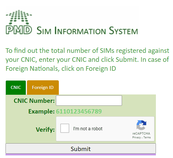 Check Zong number online