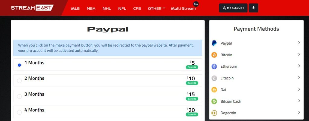 How to register on Streameast live
