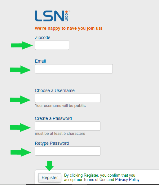 How to create an account on GoLSN?
