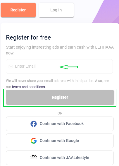 Eehhaaa Registration Process
